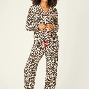 PJ Salvage Leopard Pajama Set NWT
